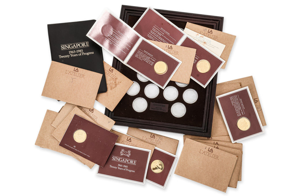 SINGAPORE, TWENTY YEARS OF PROGRESS 1965-1985 PROOF SILVER SET