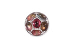 A TOURMALINE AND DIAMOND CLUSTER RING