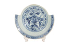A BLUE AND WHITE LOTUS DECORATED PART-DISH