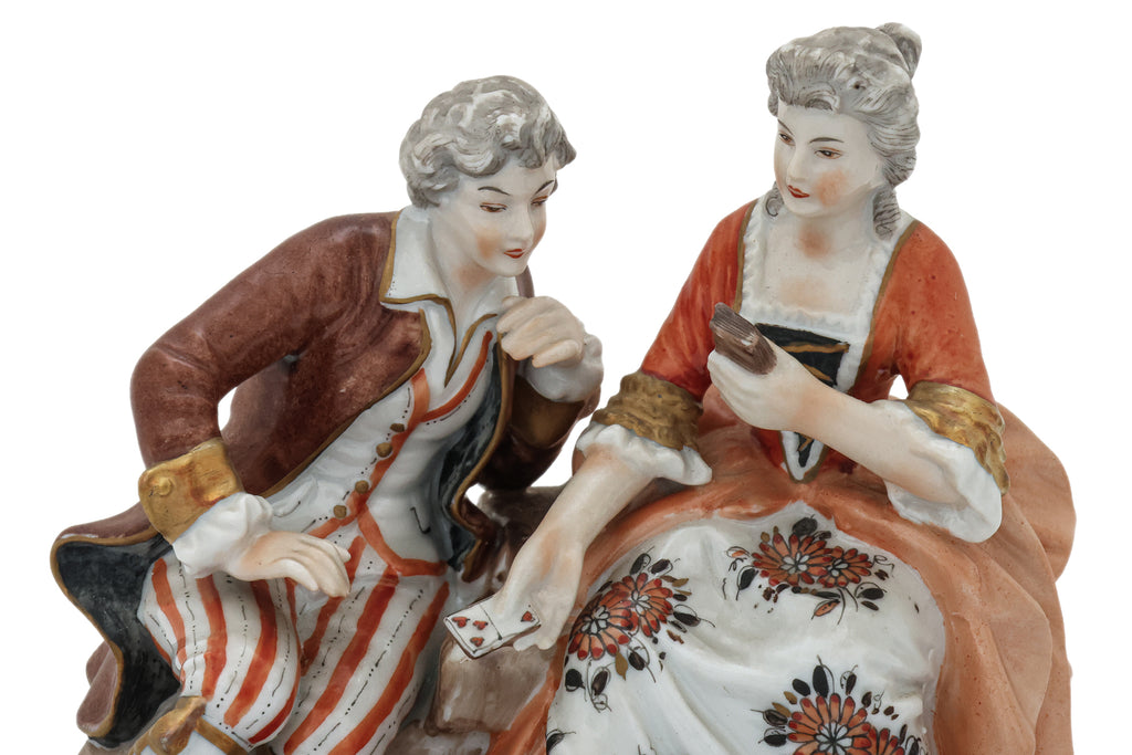 A GROUP OF THREE GERMAN PORCELAIN FIGURAL GROUPS