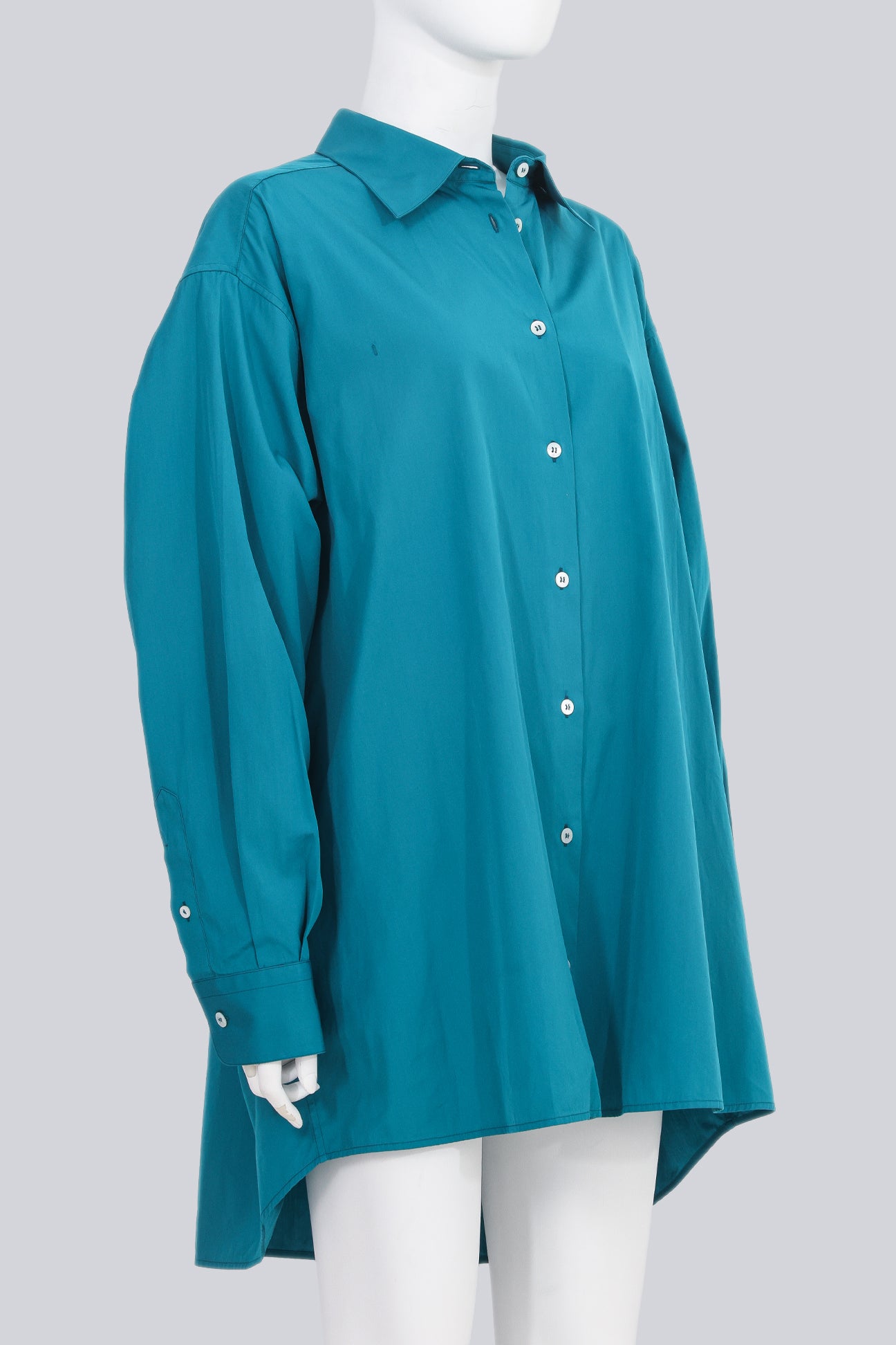 THE ROW - A TEAL 'LUKA' OVERSIZED SHIRT
