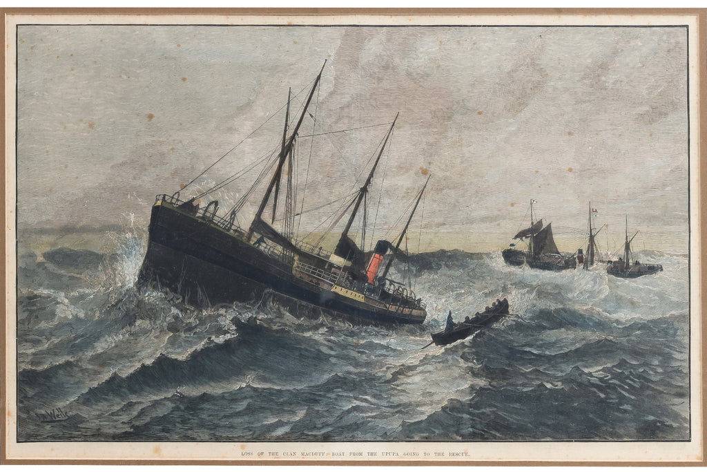 TWO ANTIQUE NAUTICAL ENGRAVINGS