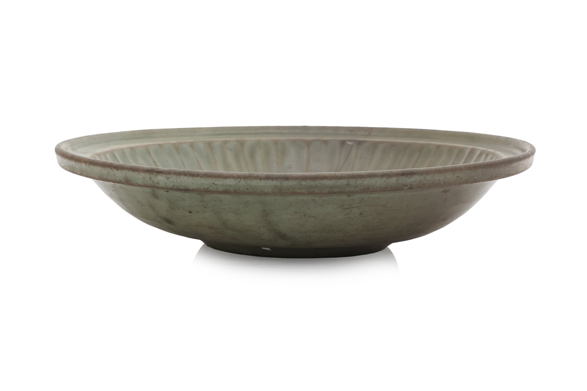 A LONGQUAN CELADON FLUTED DISH