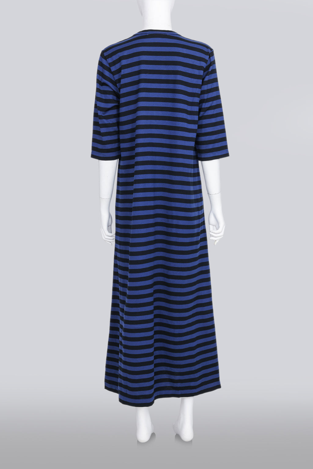 COMME DES GARCONS - A 2015 NAVY AND BLACK STRIPED T-SHIRT DRESS