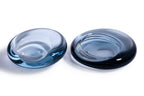 A GROUP OF SEVEN HOLMEGAARD BLUE GLASS BOWLS AND DISHES