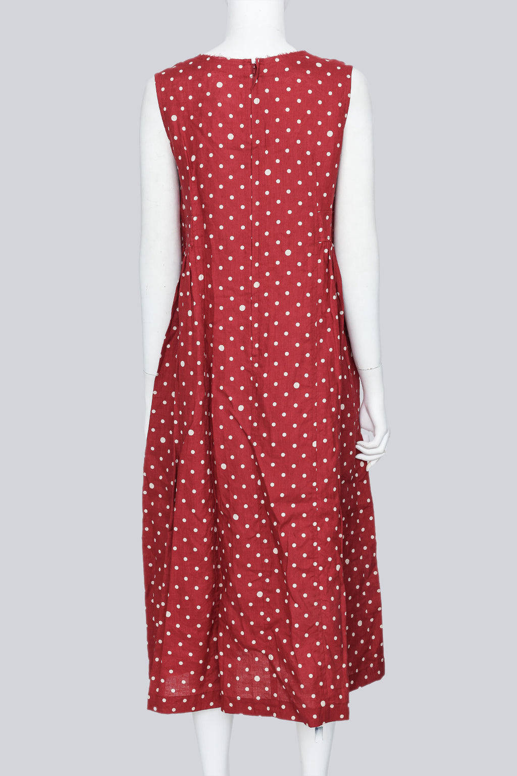COMME DES GARÇONS - A RED POLKA DOT SLEEVELESS DRESS