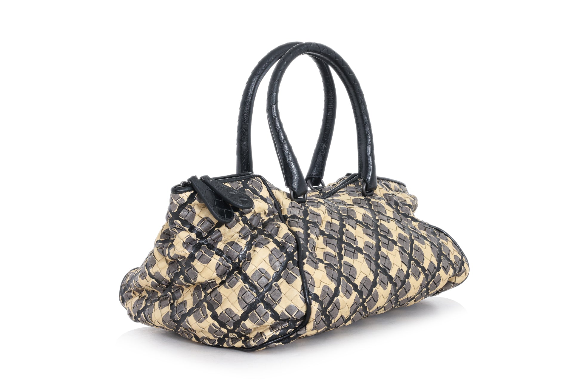 BOTTEGA VENETA – A MULTI COLOURED INTRECCIATO BOSTON BAG