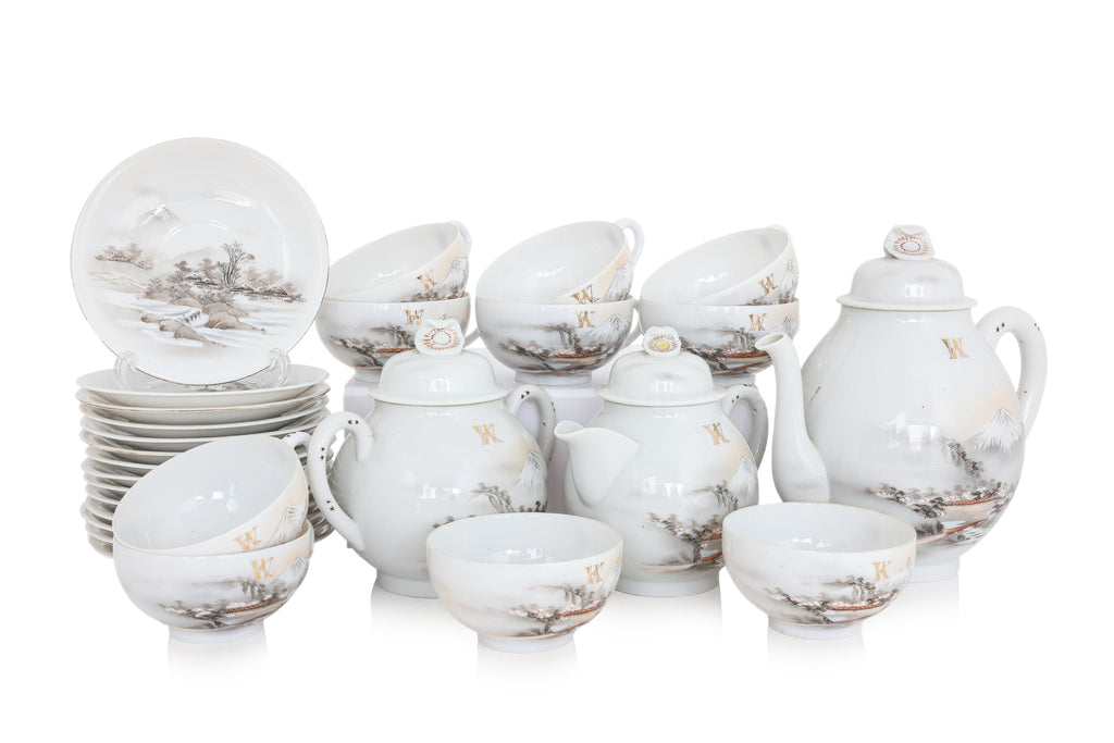 A JAPANESE EGGSHELL PORCELAIN TEA SET