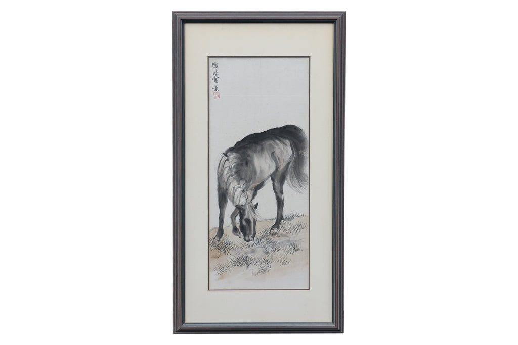 FOLLOWER OF XU BEIHONG - STUDY OF A HORSE GRAZING
