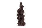 A CARVED HARDWOOD FIGURE OF SHOULAO