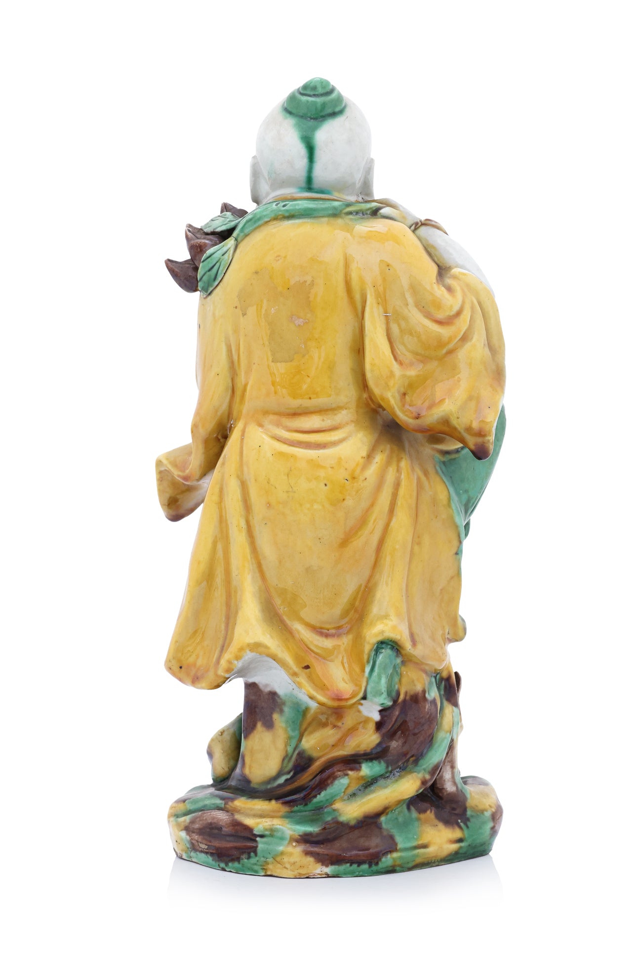 A SANCAI-GLAZED PORCELAIN FIGURE OF DONGFANG SHUO
