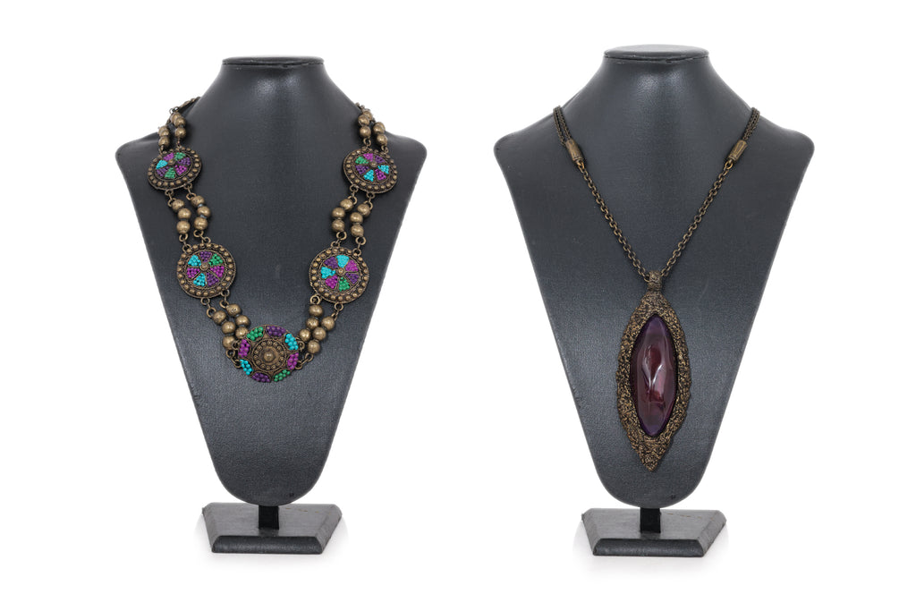 EMANUEL UNGARO - A SCULPTURAL NECKLACE AND A BELT