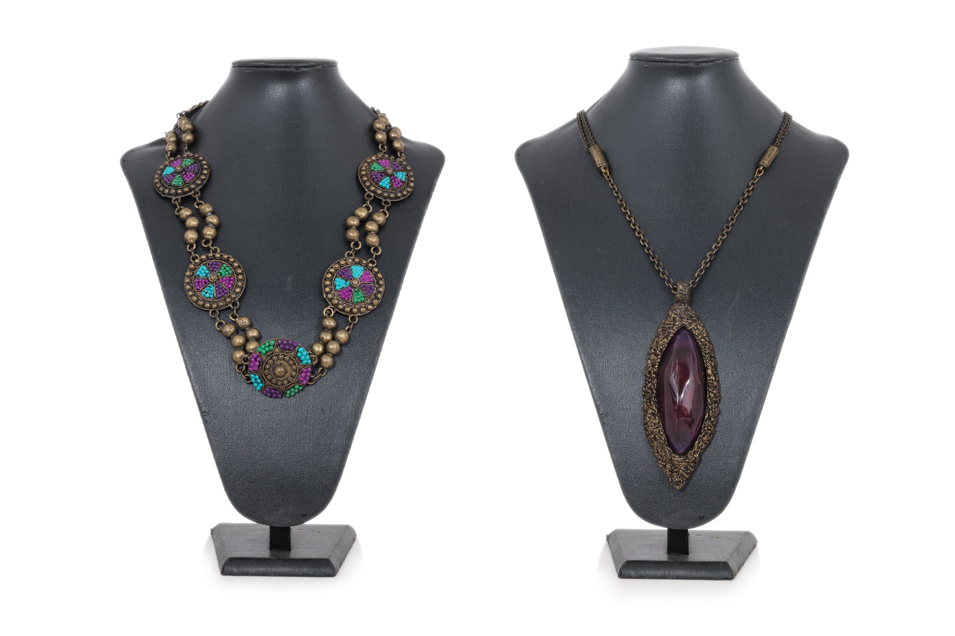 EMANUEL UNGARO - A SCULPTURAL NECKLACE AND A BELT