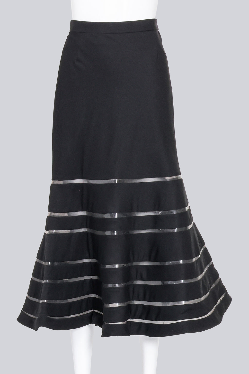 JUNYA WATANABE COMME DES GARCONS - A 2001 BLACK MERMAID-CUT MAXI SKIRT