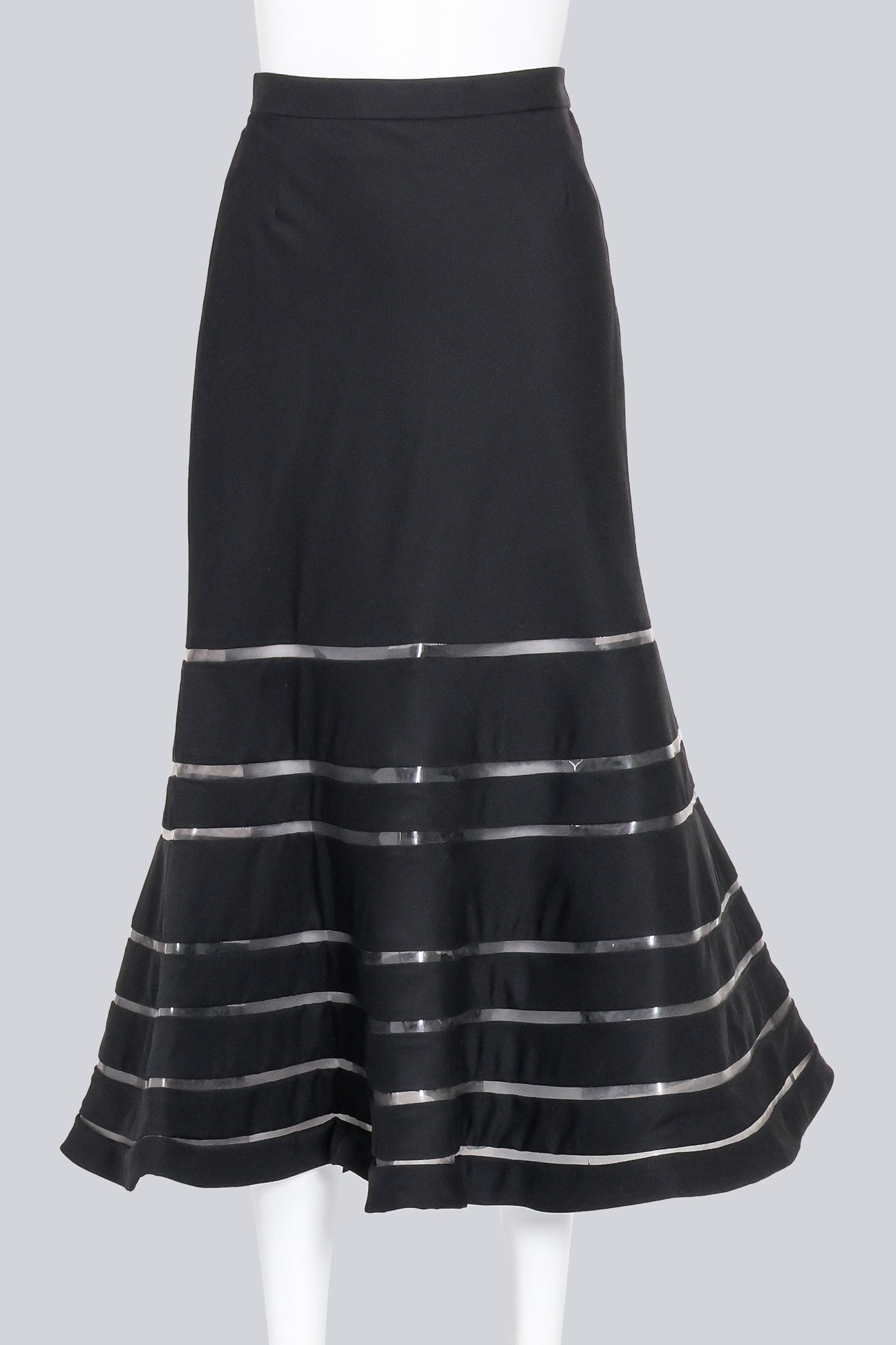 JUNYA WATANABE COMME DES GARCONS - A 2001 BLACK MERMAID-CUT MAXI SKIRT