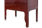 A CHINESE RED LACQUERED WOOD WEDDING CABINET