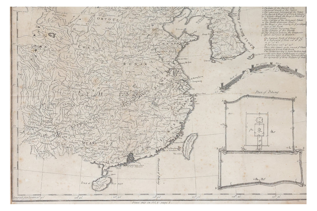 AN 18TH CENTURY FRENCH MAP OF CHINA, TARTARY AND KOREA