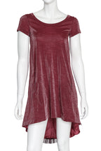 SACAI - A SHORT SLEEVE DRESS WITH PLEATED TULLE PANEL