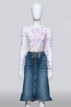 ROBERTO CAVALLI - A FLORAL DENIM ENSEMBLE