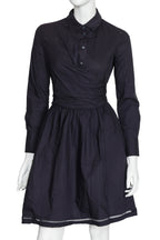 CARVEN - A DARK PURPLE LONG SLEEVE DRESS