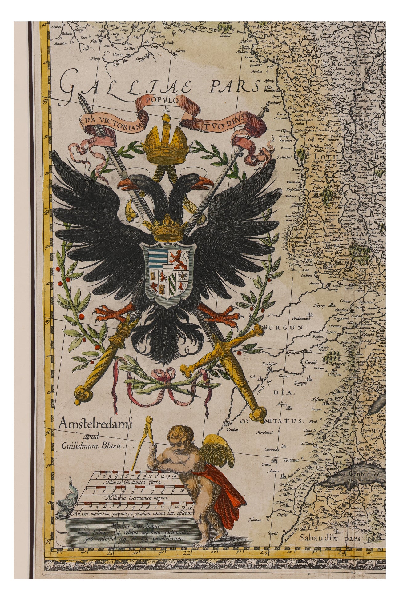 RHENUS, MOSELLA, VAHALIS, MOSA... WILLEM JANSZOON BLAEU, 1635
