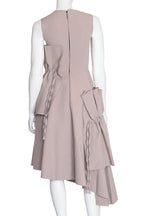 MSGM - A DUSTY PINK DRESS WITH RUFFLE AND RUCHED DETAILS