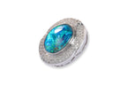 A LARGE OPAL AND DIAMOND PENDANT