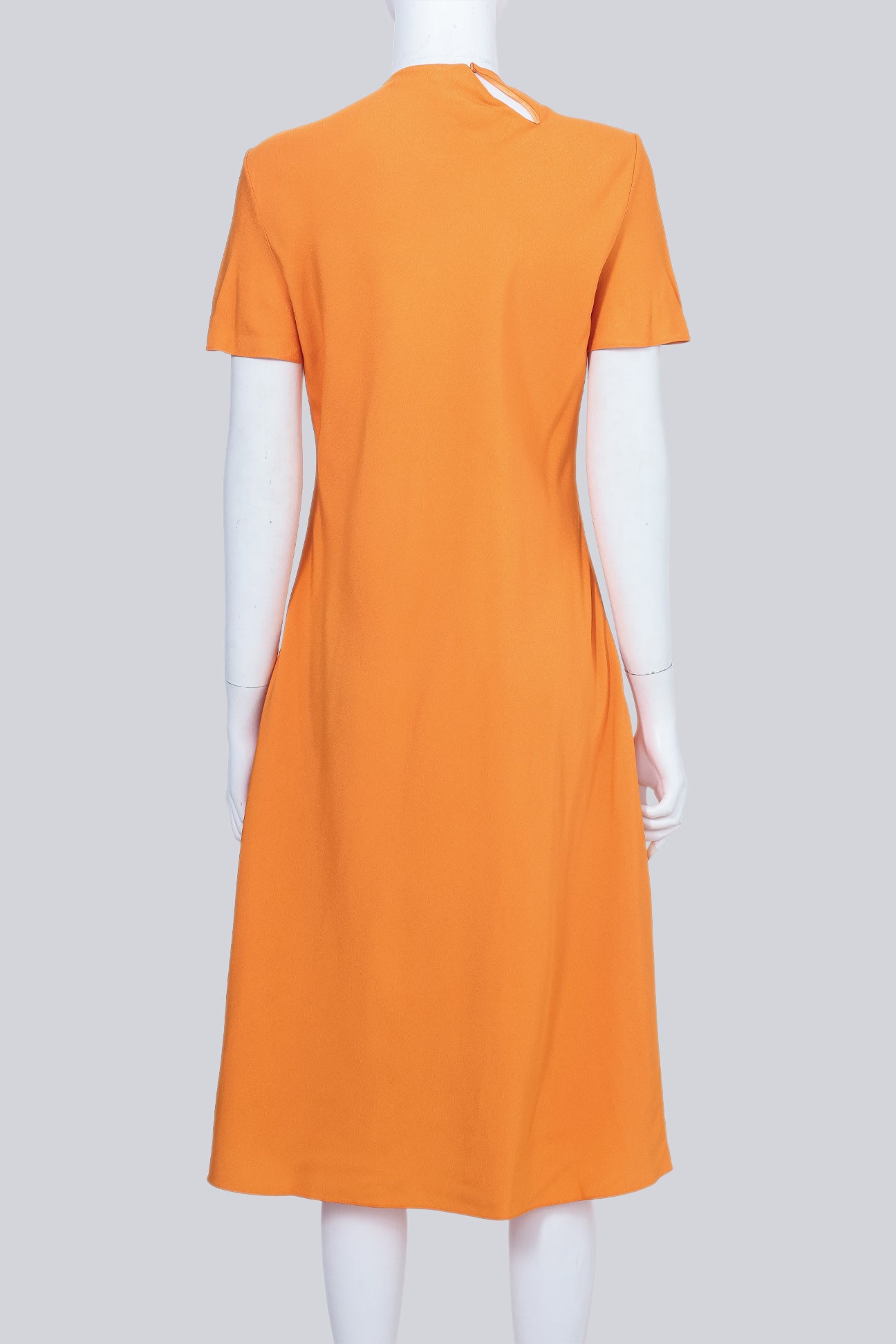 ROSETTA GETTY - A SILK NEON ORANGE DRESS