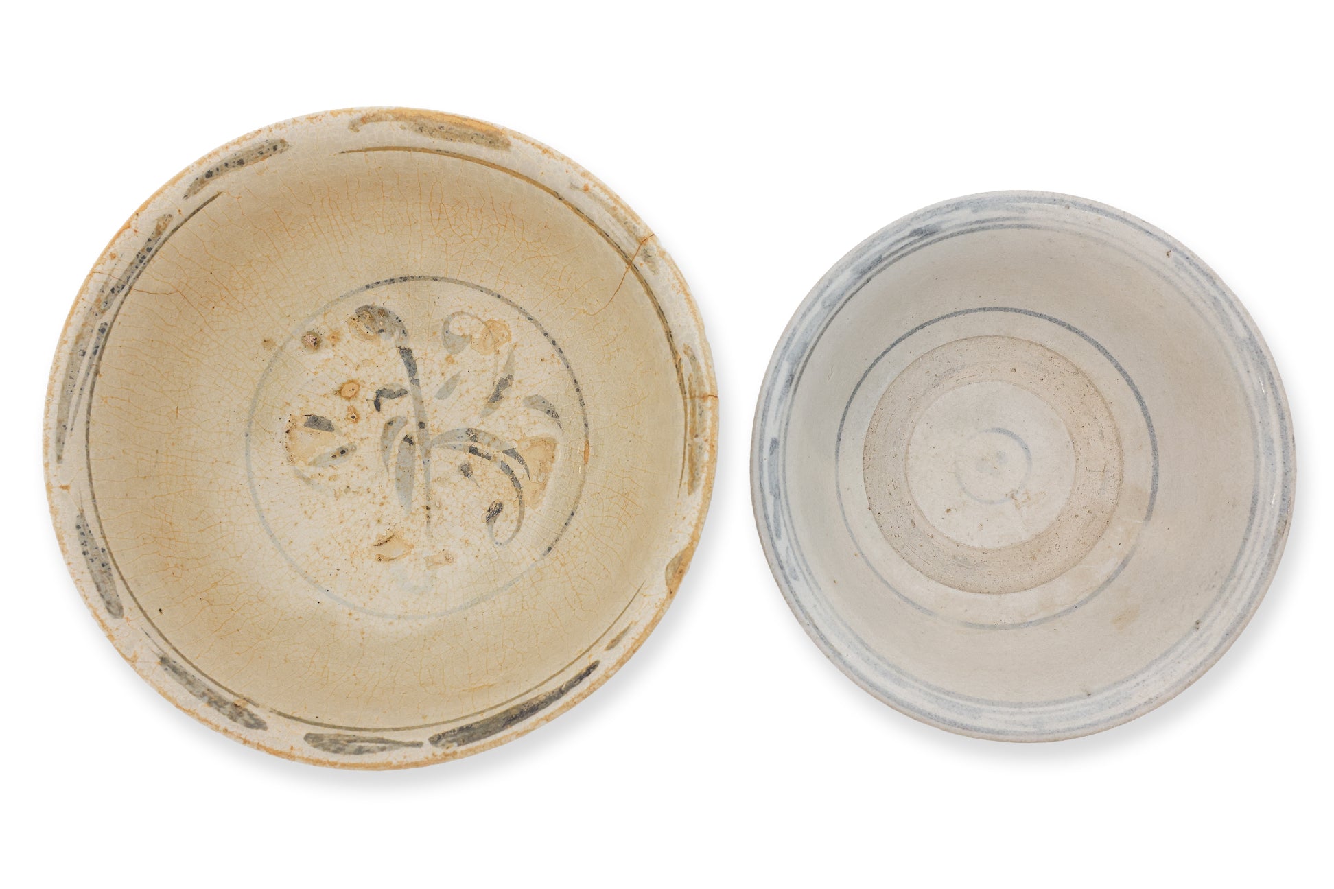 TWO VIETNAMESE STONEWARE BOWLS