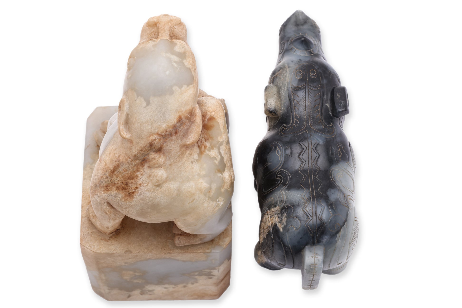 TWO CHINESE JADE CARVINGS