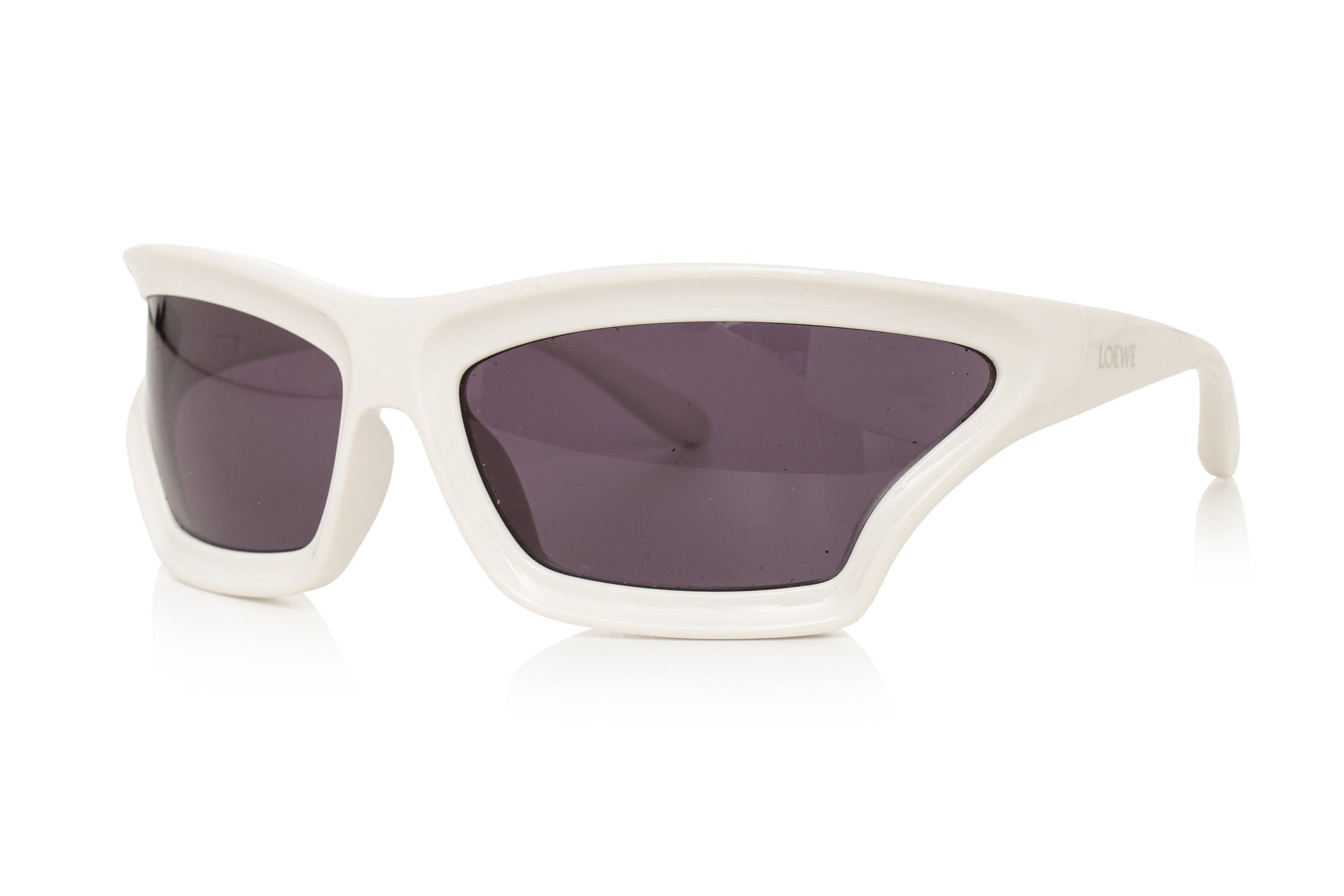 BALENCIAGA & LOEWE - TWO PAIRS OF MIRRORED VISOR SUNGLASSES
