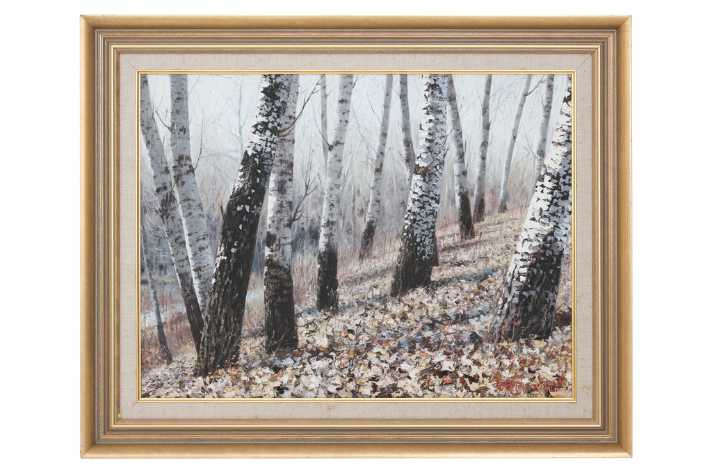 YANG AIGUO (CHINESE, B.1960) BIRCH TREES