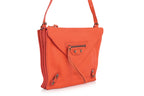 BALENCIAGA - AN ORANGE 'PAPIER' ENVELOPE CLUTCH