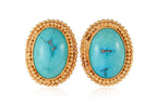A PAIR OF TURQUOISE STUD EARRINGS