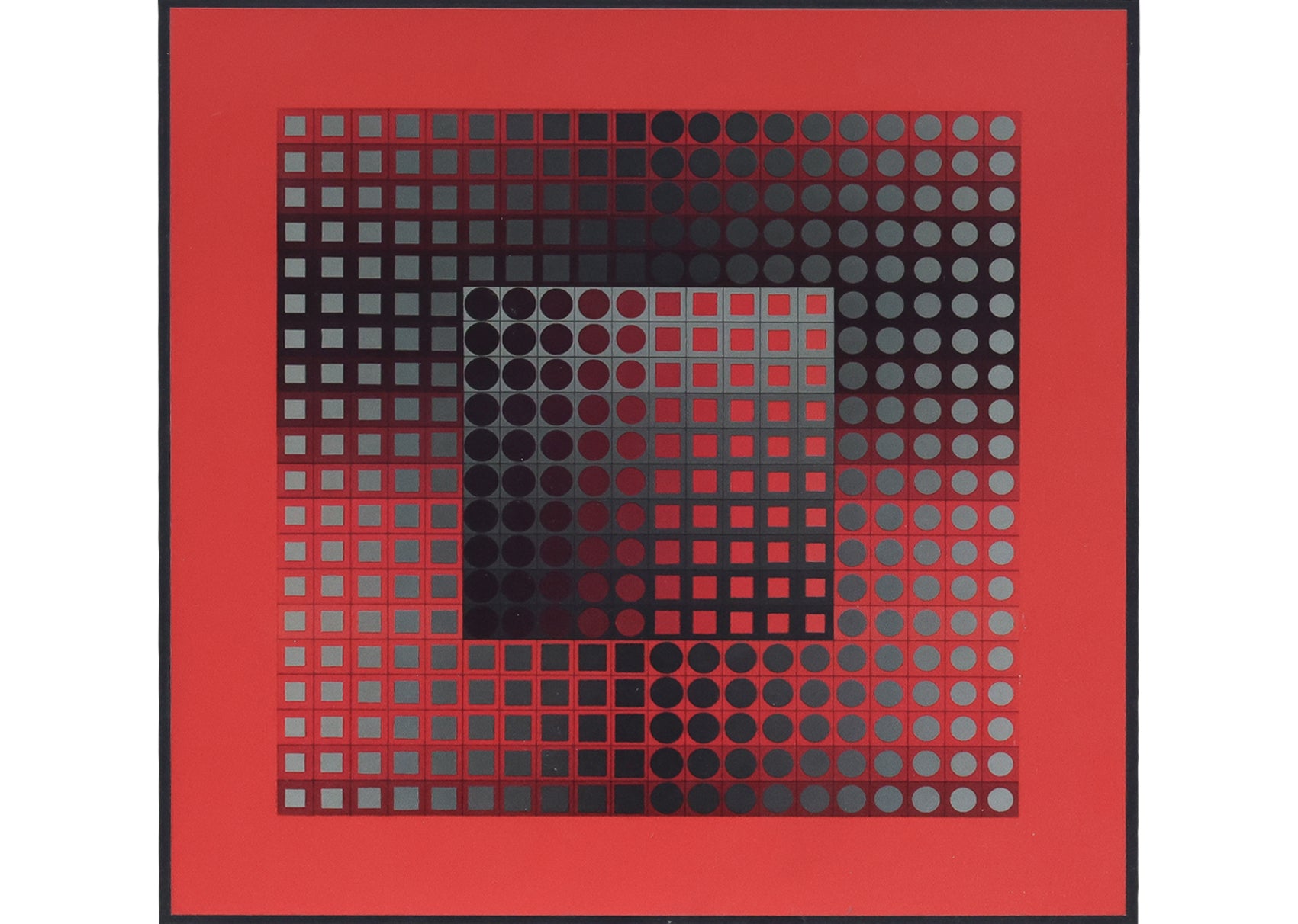 AFTER VICTOR VASARELY - AXO-77, ZETT RB (2)