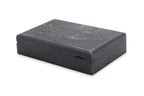 A INK STONE WITH CARVED GUANDI TO COVER