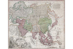A 1720 GERMAN MAP OF ASIA
