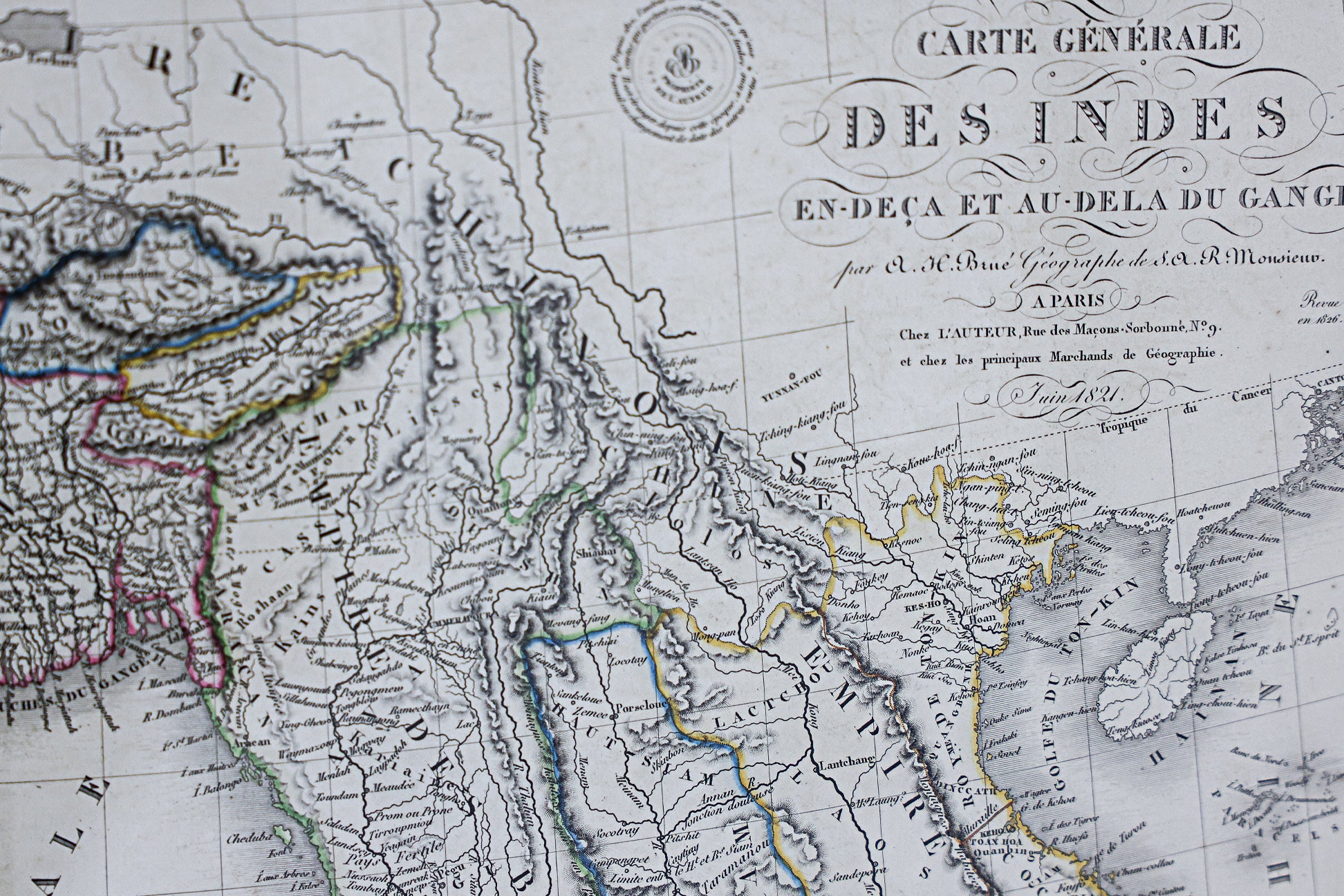 AN 1821 FRENCH MAP OF EAST ASIA