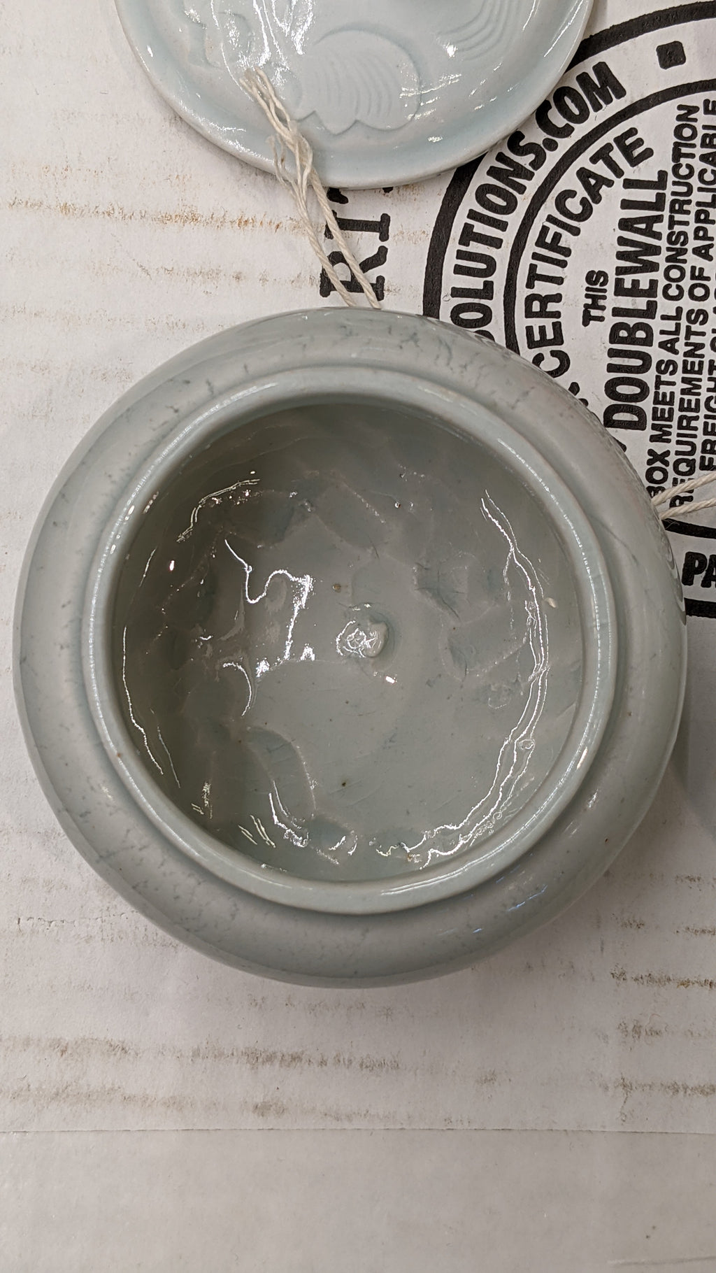 TWO QINGBAI GLAZED POTS AND COVERS