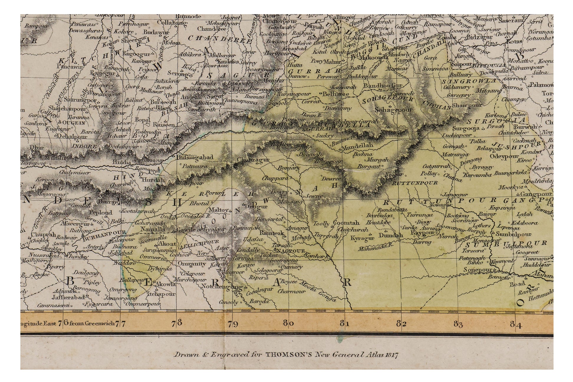 BRITISH INDIA, NORTHERN PART, JOHN THOMSON, 1817