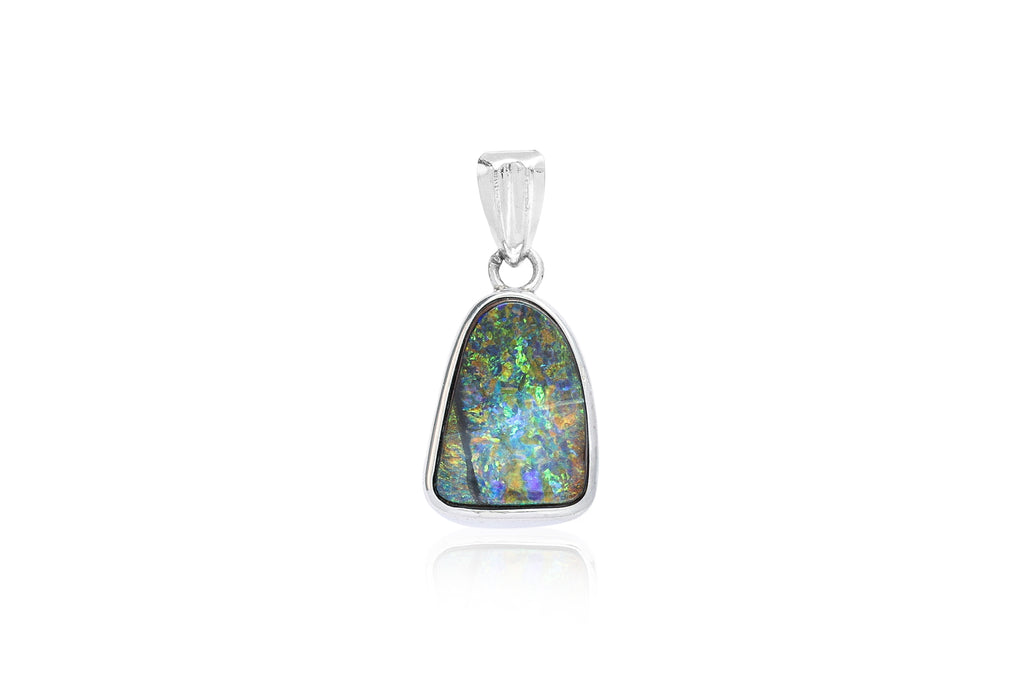 A BOULDER OPAL PENDANT