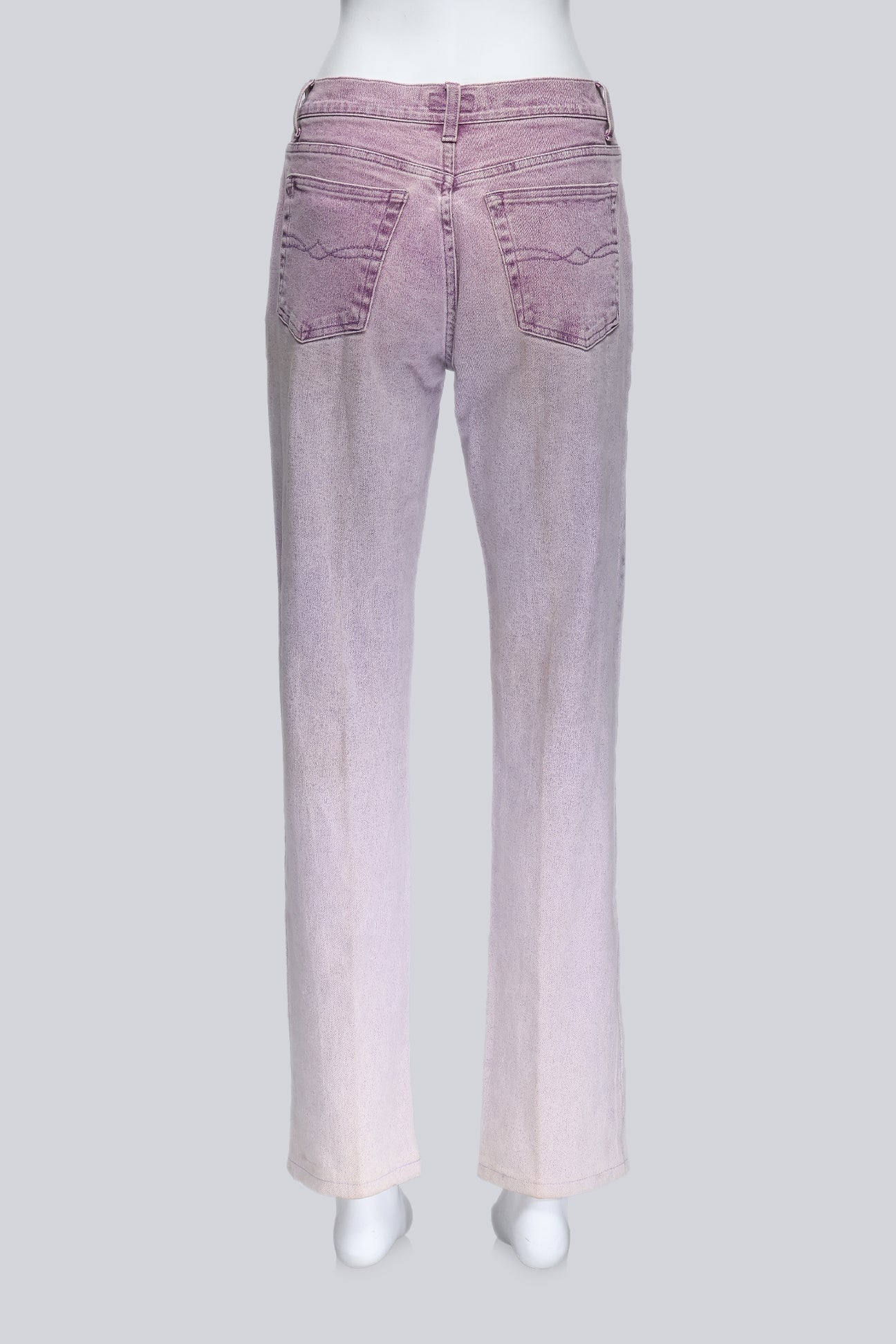 BLUMARINE - A PAIR OF PURPLE WASH GRADIENT JEANS