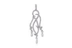 A BRIOLETTE DIAMOND AND DIAMOND PENDANT