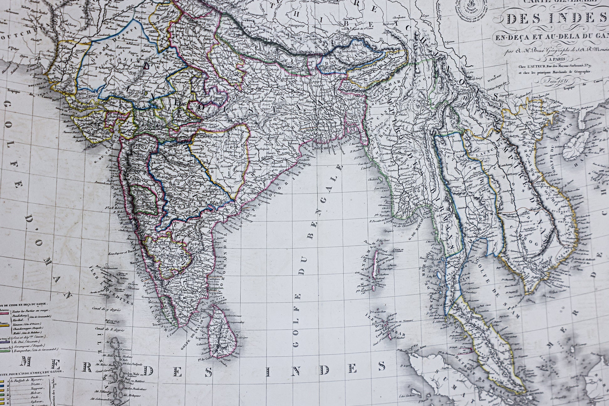 AN 1821 FRENCH MAP OF EAST ASIA
