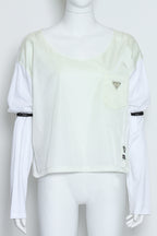 PRADA - A 'RE-NYLON' LONG SLEEVE SHIRT WITH BUCKLE STRAP DETAILS