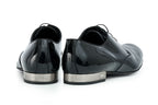 LOUIS VUITTON - A PAIR OF BLACK PATENT LEATHER LACE-UP DRESS SHOES