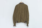 ROBERTO CAVALLI - A MEN'S KHAKI AND LAMBSKIN JACKET
