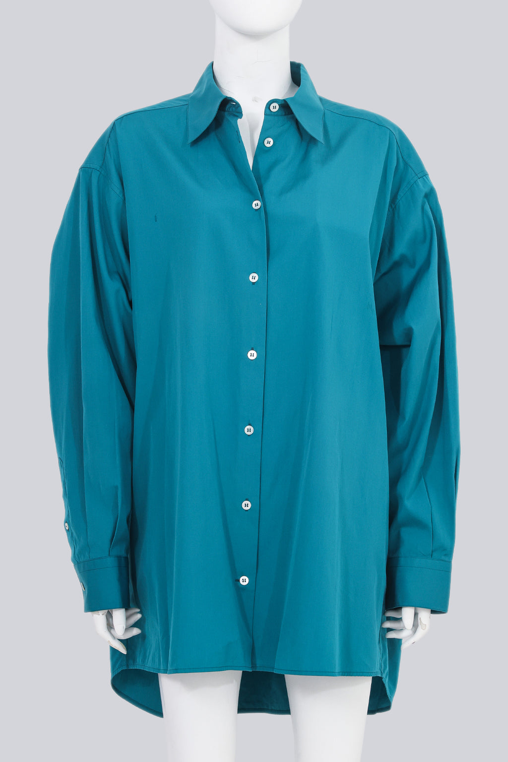 THE ROW - A TEAL 'LUKA' OVERSIZED SHIRT
