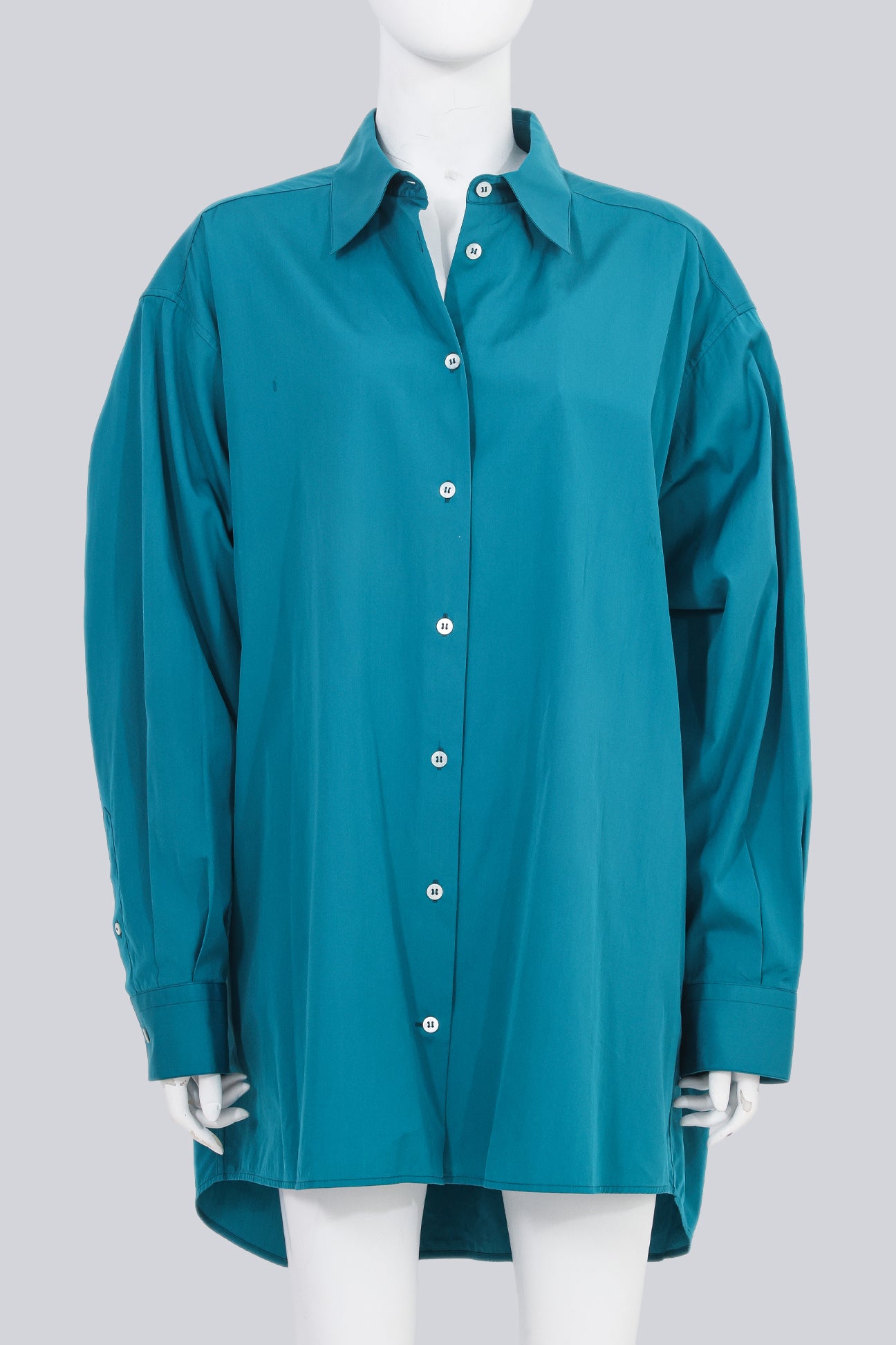THE ROW - A TEAL 'LUKA' OVERSIZED SHIRT