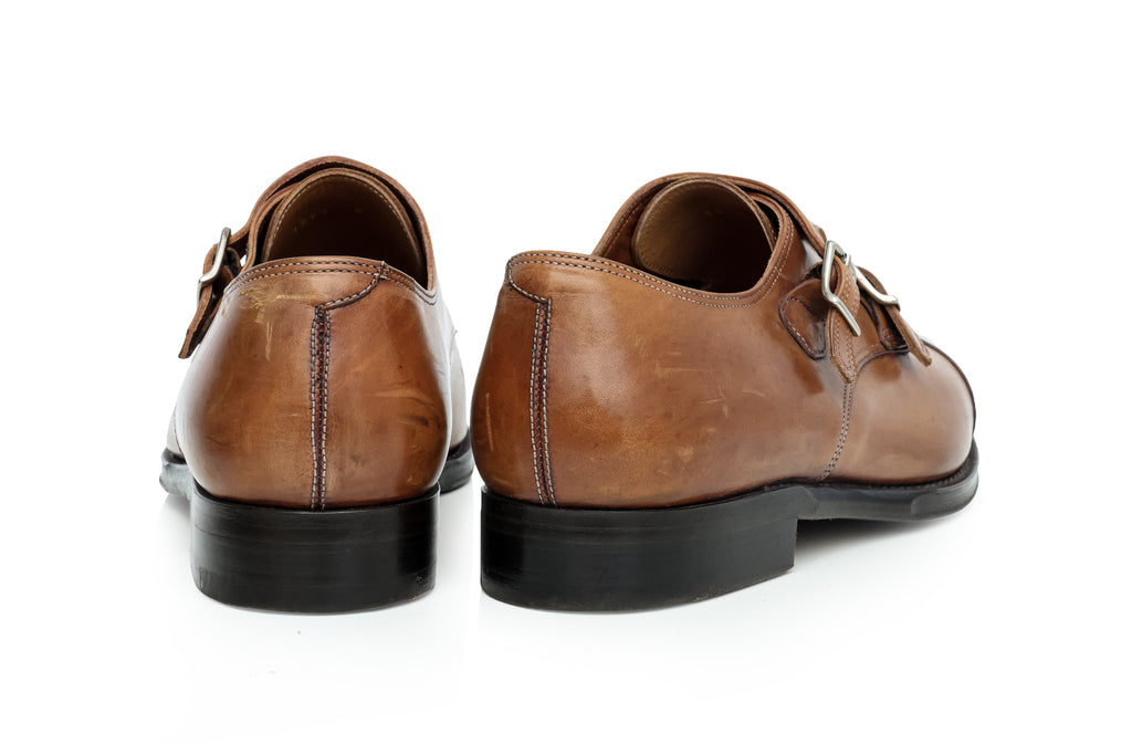 AL BAZAR MILANO - A PAIR OF MONK STRAP LEATHER SHOES